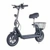 BOGIST M5 Pro Folding Electric Scooter 12 Inch Pneumatic Tire 500W Motor Max Speed 40Km/h 48V 11Ah Battery Smart BMS Disc Brake 30-35KM Long Range With Seat - Black -rockbros-shop bogist c1 pro folding electric scooter 500w motor 13ah battery black 1620907547441
