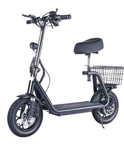 BOGIST M5 Pro Folding Electric Scooter 12 Inch Pneumatic Tire 500W Motor Max Speed 40Km/h 48V 11Ah Battery Smart BMS Disc Brake 30-35KM Long Range With Seat - Black