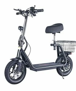 BOGIST M5 Pro Folding Electric Scooter 12 Inch Pneumatic Tire 500W Motor Max Speed 40Km/h 48V 11Ah Battery Smart BMS Disc Brake 30-35KM Long Range With Seat - Black