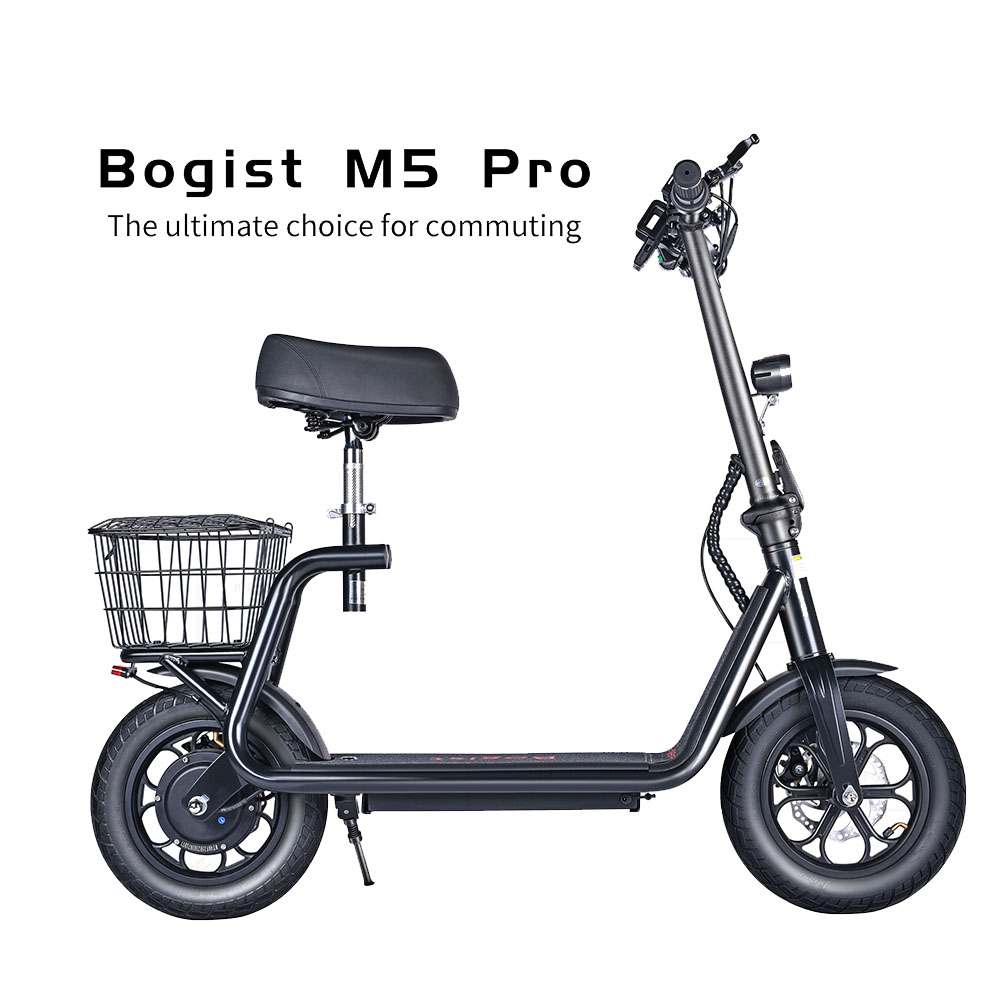 BOGIST M5 Pro Folding Electric Scooter 12 Inch Pneumatic Tire 500W Motor Max Speed 40Km/h 48V 11Ah Battery Smart BMS Disc Brake 30-35KM Long Range with Seat - Black BOGIST M5 Pro Folding Electric Scooter 12 Inch Pneumatic Tire 500W Motor Max Speed 40Km/h 48V 11Ah Battery Smart BMS Disc Brake 30-35KM Long Range With Seat - Black -rockbros-shop bogist c1 pro folding electric scooter 500w motor 13ah battery black 1620907552317