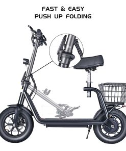 BOGIST M5 Pro Folding Electric Scooter 12 Inch Pneumatic Tire 500W Motor Max Speed 40Km/h 48V 11Ah Battery Smart BMS Disc Brake 30-35KM Long Range With Seat - Black 4 BOGIST M5 Pro Folding Electric Scooter 12 Inch Pneumatic Tire 500W Motor Max Speed 40Km/h 48V 11Ah Battery Smart BMS Disc Brake 30-35KM Long Range With Seat - Black -rockbros-shop bogist c1 pro folding electric scooter 500w motor 13ah battery black 1620907555598