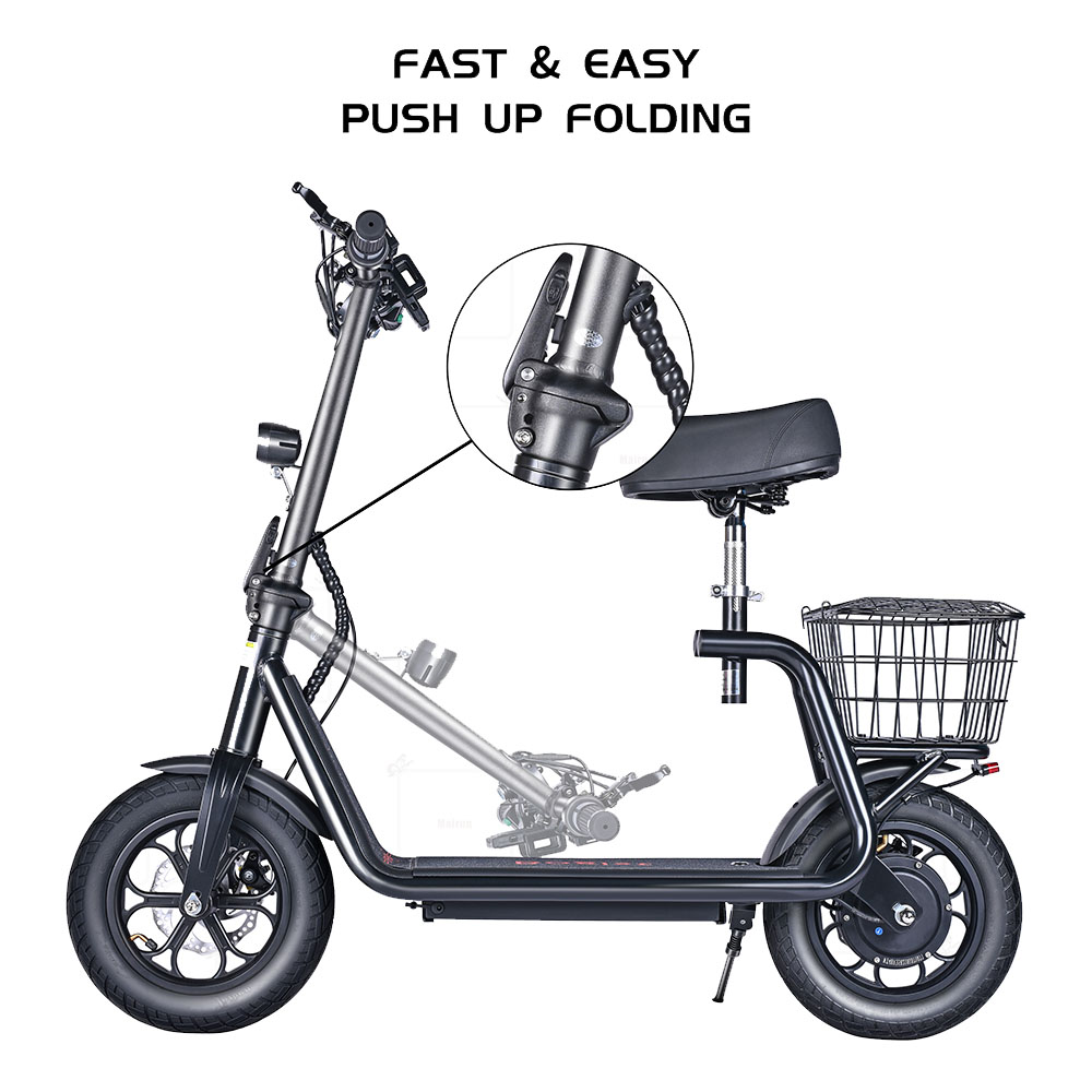 BOGIST M5 Pro Folding Electric Scooter 12 Inch Pneumatic Tire 500W Motor Max Speed 40Km/h 48V 11Ah Battery Smart BMS Disc Brake 30-35KM Long Range with Seat - Black BOGIST M5 Pro Folding Electric Scooter 12 Inch Pneumatic Tire 500W Motor Max Speed 40Km/h 48V 11Ah Battery Smart BMS Disc Brake 30-35KM Long Range With Seat - Black -rockbros-shop bogist c1 pro folding electric scooter 500w motor 13ah battery black 1620907555598