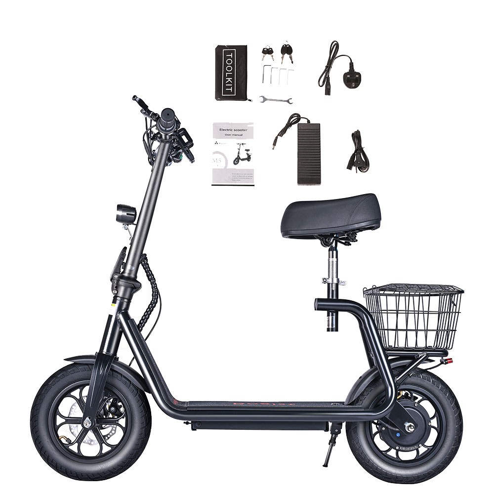 BOGIST M5 Pro Folding Electric Scooter 12 Inch Pneumatic Tire 500W Motor Max Speed 40Km/h 48V 11Ah Battery Smart BMS Disc Brake 30-35KM Long Range with Seat - Black BOGIST M5 Pro Folding Electric Scooter 12 Inch Pneumatic Tire 500W Motor Max Speed 40Km/h 48V 11Ah Battery Smart BMS Disc Brake 30-35KM Long Range With Seat - Black -rockbros-shop bogist c1 pro folding electric scooter 500w motor 13ah battery black 1620907565459
