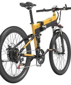 BEZIOR X500 Pro Folding Electric Bike Bicycle 26 Inch Tire 500W Motor Max Speed 30Km/h 48V 10.4Ah Battery Aluminum Alloy Frame Shimano 7-Speed Shift 100KM Power-Assisted Range LCD Display IP54 Waterproof Max Load 200KG - Black&Yellow 5 BEZIOR X500 Pro Folding Electric Bike Bicycle 26 Inch Tire 500W Motor Max Speed 30Km/h 48V 10.4Ah Battery Aluminum Alloy Frame Shimano 7-Speed Shift 100KM Power-Assisted Range LCD Display IP54 Waterproof Max Load 200KG - Black&Yellow -rockbros-shop c14b00b70e6d409ba38390f518fd91c9 519190 3