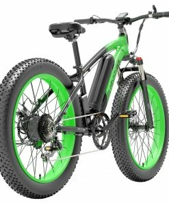 GOGOBEST GF600 Electric Bike 48V 13Ah Battery 1000W Motor 26x4.0 Inch Fat Tire Max Speed 40Km/h 110KM Power-assisted Mileage Range LCD Display IP54 Waterproof Aluminum Alloy Frame Shimano 7-speed Shift - Black Green -rockbros-shop cb71b8ba7e384baeb45e6bae5d561f26 519227 2