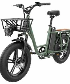 FIIDO T1 Cargo Electric Bike 20*4.0 Inch Fat Tires 750W Power 50Km/h Max Speed 48V 20AH Lithium Battery 150KM Range Shock Absorber - Green 11 FIIDO T1 Cargo Electric Bike 20*4.0 Inch Fat Tires 750W Power 50Km/h Max Speed 48V 20AH Lithium Battery 150KM Range Shock Absorber - Green -rockbros-shop ccd1eb85402d45e7a7527bb05f0debe2 517044 3