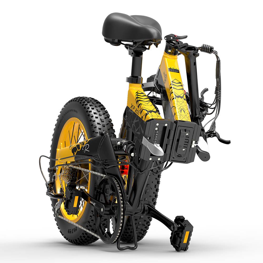 BEZIOR XF200 Off-road Electric Bike All Terrain Electric Bicycle 20x4'' Fat Tire 48V 1000W Motor 40km/h Max Speed 15Ah Battery Shimano 7-speed Shifting System - Black Yellow BEZIOR XF200 Off-road Electric Bike All Terrain Electric Bicycle 20x4'' Fat Tire 48V 1000W Motor 40km/h Max Speed 15Ah Battery Shimano 7-speed Shifting System - Black Yellow -rockbros-shop d1ddb49bf5494312b8f224970935d078 519200 3