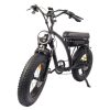 BEZIOR XF001 Retro Electric Bike 20*4.0 Inch Fat Tires 1000W Motor 12.5Ah 48V Battery 45Km/h Max Speed 120kg Max Load Shimano 7-Speed Dual Mechanical Disc Brakes Front & Rear Suspension Fork LCD Display - Black
