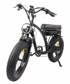 BEZIOR XF001 Retro Electric Bike 20*4.0 Inch Fat Tires 1000W Motor 12.5Ah 48V Battery 45Km/h Max Speed 120kg Max Load Shimano 7-Speed Dual Mechanical Disc Brakes Front & Rear Suspension Fork LCD Display - Black