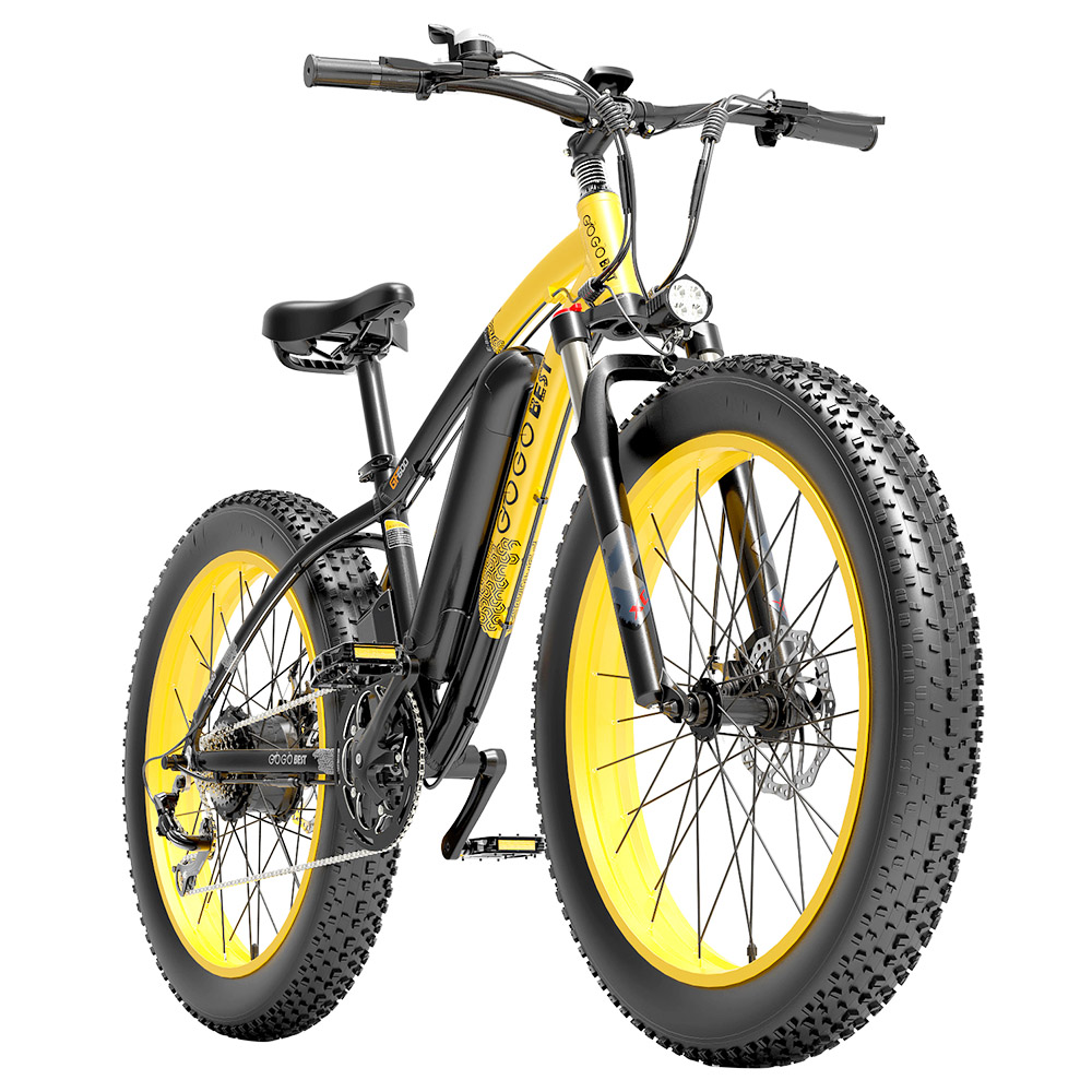 GOGOBEST GF600 Electric Bike 48V 13Ah Battery 1000W Motor 26x4.0 inch Fat Tire Max Speed 40Km/h 110KM Power-assisted mileage Range LCD Display IP54 Waterproof Aluminum Alloy Frame Shimano 7-speed Shift - Black Yellow GOGOBEST GF600 Electric Bike 48V 13Ah Battery 1000W Motor 26x4.0 Inch Fat Tire Max Speed 40Km/h 110KM Power-assisted Mileage Range LCD Display IP54 Waterproof Aluminum Alloy Frame Shimano 7-speed Shift - Black Yellow -rockbros-shop da605cb9535548dcbd7c5c517e6b420e 519223 0