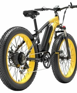 GOGOBEST GF600 Electric Bike 48V 13Ah Battery 1000W Motor 26x4.0 Inch Fat Tire Max Speed 40Km/h 110KM Power-assisted Mileage Range LCD Display IP54 Waterproof Aluminum Alloy Frame Shimano 7-speed Shift - Black Yellow -rockbros-shop dd41b7c0eb0f4334b90a067f407c7195 519223 2
