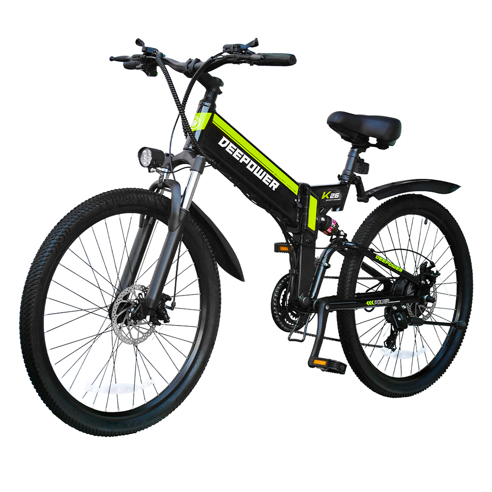 DEEPOWER K26 Electric Folding Bike 26 Inch Tire 48V 500W Motor 12.8Ah Battery 35Km/h Max Speed Shimano 21 Speed Gear 150kg Load DEEPOWER K26 Electric Folding Bike 26 Inch Tire 48V 500W Motor 12.8Ah Battery 35Km/h Max Speed Shimano 21 Speed Gear 150kg Load -rockbros-shop deepower k26 electric bike 26 inch 48v 500w motor 12 8ah 35km h speed 2665ff 1675223545216