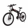 KAISDA K1 26 Inch Folding Electric Moped Folding Bike Mountain Bicycle 500W Motor SHIMANO 7-Speeds Derailleur LCD Display 10.4Ah Battery Max Speed 25km/h Aluminum Alloy Frame - Black 2 KAISDA K1 26 Inch Folding Electric Moped Folding Bike Mountain Bicycle 500W Motor SHIMANO 7-Speeds Derailleur LCD Display 10.4Ah Battery Max Speed 25km/h Aluminum Alloy Frame - Black -rockbros-shop docrooup ds2 off road electric folding bike black 1628847653964