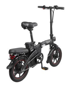 DYU A5 Standard Folding Moped Electric Bike 14inch 25km/h Speed 40km Mileage Range Removable 7.5Ah Battery 350W Double Brake System Max Load 150kg - Black -rockbros-shop dyu a1f folding moped electric bike 16inch 250w black 1627115752012