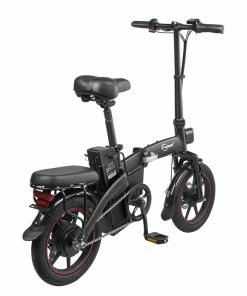 DYU A5 Standard Folding Moped Electric Bike 14inch 25km/h Speed 40km Mileage Range Removable 7.5Ah Battery 350W Double Brake System Max Load 150kg - Black -rockbros-shop dyu a1f folding moped electric bike 16inch 250w black 1627115752012