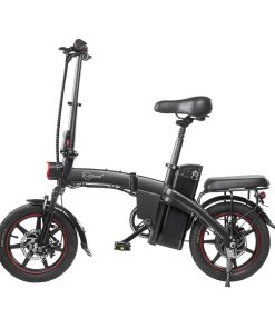 DYU A5 Standard Folding Moped Electric Bike 14inch 25km/h Speed 40km Mileage Range Removable 7.5Ah Battery 350W Double Brake System Max Load 150kg - Black -rockbros-shop dyu a1f folding moped electric bike 16inch 250w black 1627115762575