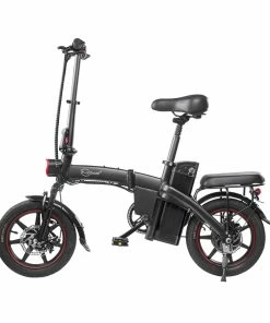 DYU A5 Standard Folding Moped Electric Bike 14inch 25km/h Speed 40km Mileage Range Removable 7.5Ah Battery 350W Double Brake System Max Load 150kg - Black -rockbros-shop dyu a1f folding moped electric bike 16inch 250w black 1627115762575