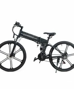 Samebike LO26-II Portable Folding Smart Electric Moped Bike 500W Motor Max 35km/h 26 Inch Tire - Black