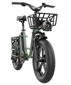 FIIDO T1 Cargo Electric Bike 20*4.0 Inch Fat Tires 750W Power 50Km/h Max Speed 48V 20AH Lithium Battery 150KM Range Shock Absorber - Green 10 FIIDO T1 Cargo Electric Bike 20*4.0 Inch Fat Tires 750W Power 50Km/h Max Speed 48V 20AH Lithium Battery 150KM Range Shock Absorber - Green -rockbros-shop efb061206a61478cb151d436ef86e34d 517044 2