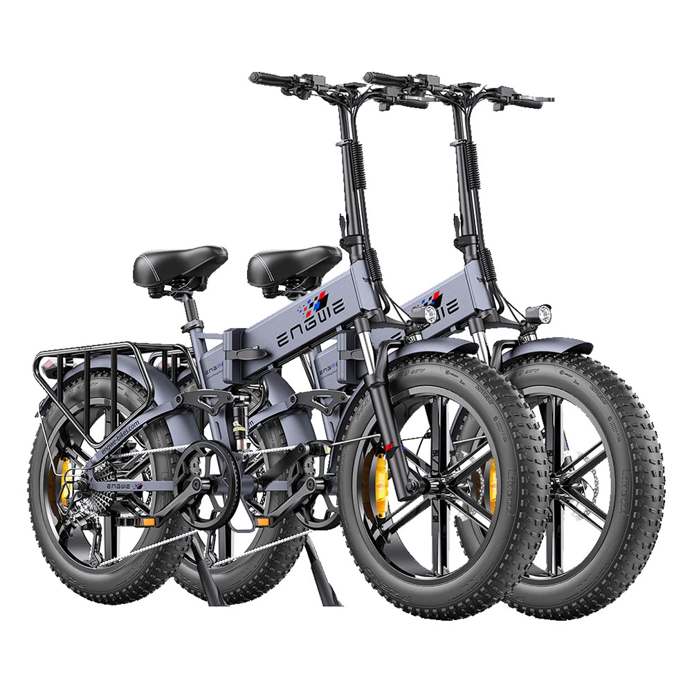 2PCS ENGWE ENGINE Pro Folding Electric Bike 20*4.0 Inch Fat Tire 750W Brushless Motor 48V 16Ah Battery 45Km/h Max Speed Up To 120KM Range 8 Speed System LCD Smart Display Hydraulic Disc Brakes Mountain Bicycle - Gray 3 2PCS ENGWE ENGINE Pro Folding Electric Bike 20*4.0 Inch Fat Tire 750W Brushless Motor 48V 16Ah Battery 45Km/h Max Speed Up To 120KM Range 8 Speed System LCD Smart Display Hydraulic Disc Brakes Mountain Bicycle - Gray