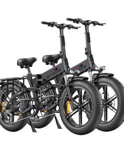 2PCS ENGWE ENGINE Pro Folding Electric Bike 20*4.0 Inch Fat Tires 750W Brushless Motor 48V 16Ah Battery 45Km/h Max Speed Up To 120KM Range 8 Speed System LCD Smart Display Hydraulic Disc Brakes Mountain Bicycles - Black