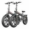2PCS ENGWE EP-2 Pro Electric Bicycle 20 *4.0 Inch Fat Tires 750W Motor 48V 13Ah Battery 35Km/h Max Speed 100KM Range SHIMANO 7 Speed Gears 150KG Max Load Mountain Beach Snow Bicycle Dual Disc Brake Folding Bike - Black -rockbros-shop engwe ep 2 pro folding electric moped bicycle 750w motor black a713b9 1667984071346