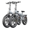 2PCS ENGWE EP-2 Pro Electric Bicycle 20 *4.0 Inch Fat Tires 750W Motor 48V 13Ah Battery 35Km/h Max Speed 100KM Range SHIMANO 7 Speed Gears 150KG Max Load Mountain Beach Snow Bicycle Dual Disc Brake Folding Bike - Gray -rockbros-shop engwe ep 2 pro folding electric moped bicycle 750w motor gray 110ce3 1667987691927