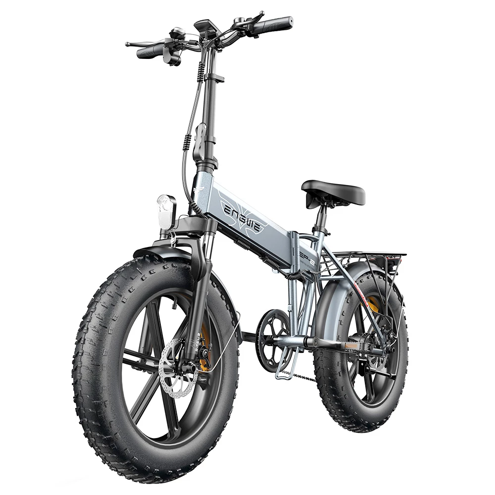 ENGWE EP-2 Pro Folding Electric Bike 2022 Version 20 Inch Fat Tire 750W Motor 13Ah Battery 35km/h Max Speed 100km Range Mountain Beach Snow Bicycle Dual Disc Brake - Gray 4 ENGWE EP-2 Pro Folding Electric Bike 2022 Version 20 Inch Fat Tire 750W Motor 13Ah Battery 35km/h Max Speed 100km Range Mountain Beach Snow Bicycle Dual Disc Brake - Gray - Image 2