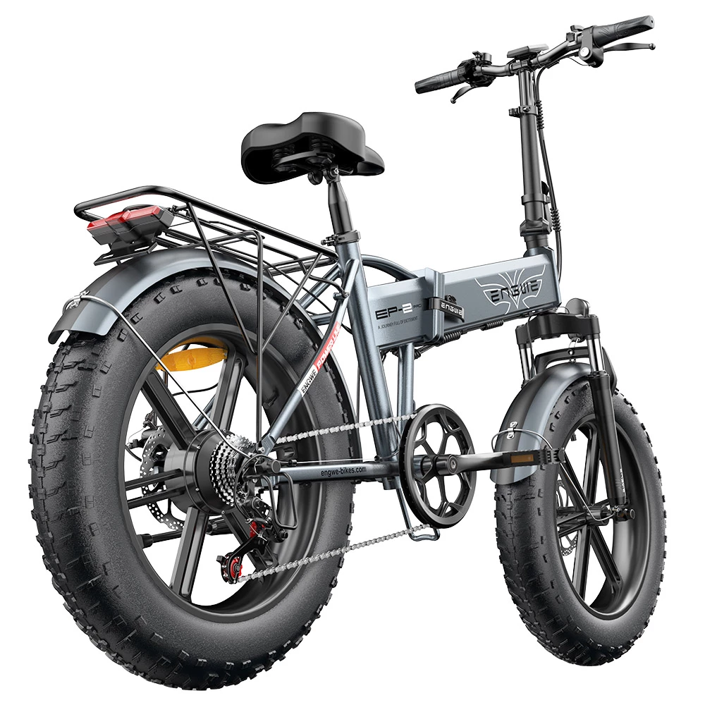 ENGWE EP-2 Pro Folding Electric Bike 2022 Version 20 Inch Fat Tire 750W Motor 13Ah Battery 35km/h Max Speed 100km Range Mountain Beach Snow Bicycle Dual Disc Brake - Gray 6 ENGWE EP-2 Pro Folding Electric Bike 2022 Version 20 Inch Fat Tire 750W Motor 13Ah Battery 35km/h Max Speed 100km Range Mountain Beach Snow Bicycle Dual Disc Brake - Gray - Image 4