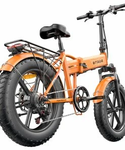 2PCS ENGWE EP-2 Pro Electric Bicycle 20 *4.0 Inch Fat Tires 750W Motor 48V 13Ah Battery 35Km/h Max Speed 100KM Range SHIMANO 7 Speed Gears 150KG Max Load Mountain Beach Snow Bicycle Dual Disc Brake Folding Bike - Orange -rockbros-shop engwe ep 2 pro folding electric moped bicycle 750w motor orange dea7c6 1652694030895 1