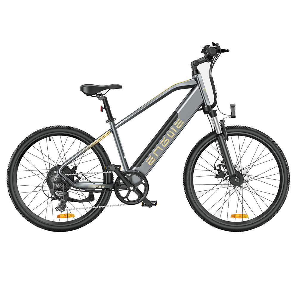 ENGWE P26 Mountain Bike 26 Inch Tire 48V 500W Motor 40Km/h Max Speed 13.6Ah Battery 86KM Range Shimano 7-Speed Gear Front Suspension Electric Bike - Grey ENGWE P26 Mountain Bike 26 Inch Tire 48V 500W Motor 40Km/h Max Speed 13.6Ah Battery 86KM Range Shimano 7-Speed Gear Front Suspension Electric Bike - Grey -rockbros-shop engwe p26 mountain e bike 26 inch 500w motro 48v 13 6ah 40km h grey 3ba850 1675662970675