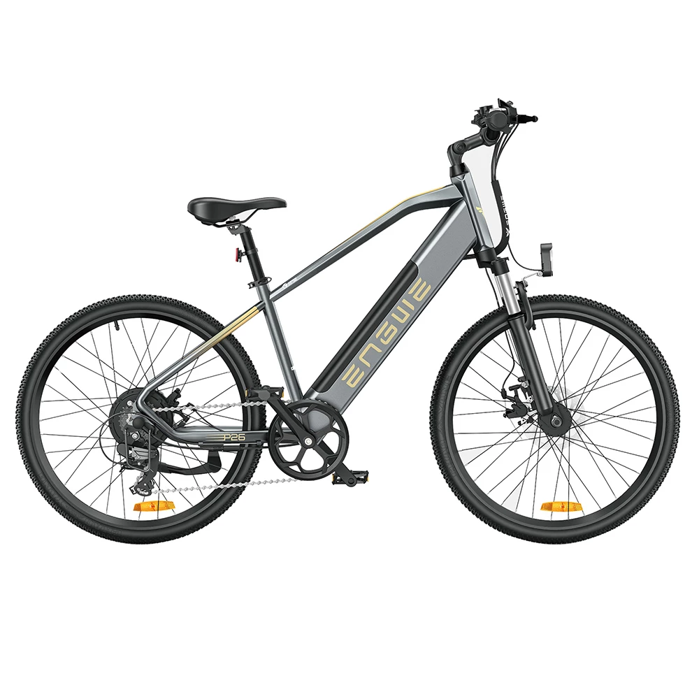 ENGWE P26 Mountain Bike 26 Inch Tire 48V 500W Motor 40Km/h Max Speed 13.6Ah Battery 86KM Range Shimano 7-Speed Gear Front Suspension Electric Bike - Grey 3 ENGWE P26 Mountain Bike 26 Inch Tire 48V 500W Motor 40Km/h Max Speed 13.6Ah Battery 86KM Range Shimano 7-Speed Gear Front Suspension Electric Bike - Grey