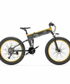 BEZIOR X1500 Fat Tire Folding Electric Mountain Bike 12.8Ah Battery BMS 1500W Motor 26*4.0 Inch Wheels Aluminum Alloy Frame Shimano 27-speed Shifter Max Speed 40km/h 100KM Power-assisted Range IP54 Oil Disc Brake MTB - Black Yellow -rockbros-shop ezior x500 26 inch fat tire 10 4ah 500w folding electric bike 1625644800666