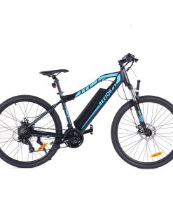 BEZIOR M1 Electric Bike 48V 12.5Ah Battery 250W Brushless Motor 27.5 Inch Tire Aluminum Alloy Frame Shimano 7-speed Shift Max Speed 25km/h 80KM Power-assisted Mileage Range 5 Inch Smart LCD Meter IP54 Waterproof - Black Blue