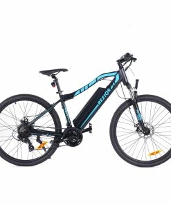 BEZIOR M1 Electric Bike 48V 12.5Ah Battery 250W Brushless Motor 27.5 Inch Tire Aluminum Alloy Frame Shimano 7-speed Shift Max Speed 25km/h 80KM Power-assisted Mileage Range 5 Inch Smart LCD Meter IP54 Waterproof - Black Blue