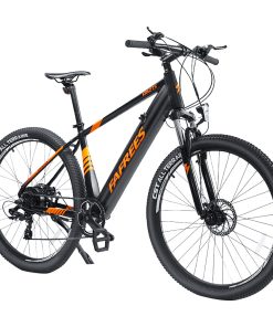 FAFREES 27.5-S Inch Electric Bike 250W With 36V 10Ah Lithium-ion Battery Shimano 7 Speed Gears - Black Orange -rockbros-shop fafrees 27 5 s inch electric bike 250w black orange a99931 1656138922419