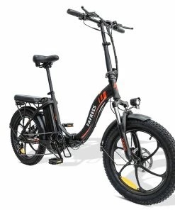 FAFREES F20 Electric Bike 20 Inch Folding Frame E-bike 7-Speed Gears With Removable 15AH Lithium Battery - Black