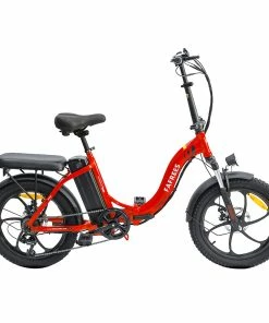 FAFREES F20 Electric Bike 20 Inch Folding Frame E-bike 7-Speed Gears With Removable 15AH Lithium Battery - Red