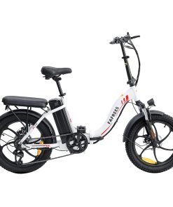FAFREES F20 Electric Bike 20 Inch Folding Frame E-bike 7-Speed Gears With Removable 15AH Lithium Battery - White