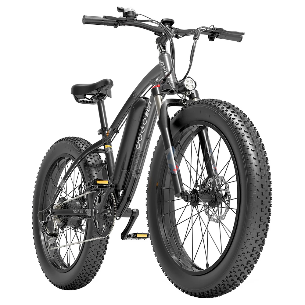 GOGOBEST GF600 Electric Bike 48V 13Ah Battery 1000W Motor 26x4.0 Inch Fat Tire Max Speed 40Km/h 110KM Power-assisted Mileage Range LCD Display IP54 Waterproof Aluminum Alloy Frame Shimano 7-speed Shift - Black Grey 3 GOGOBEST GF600 Electric Bike 48V 13Ah Battery 1000W Motor 26x4.0 Inch Fat Tire Max Speed 40Km/h 110KM Power-assisted Mileage Range LCD Display IP54 Waterproof Aluminum Alloy Frame Shimano 7-speed Shift - Black Grey