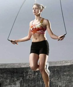 FED Double Bearing Steel Wire Rope Skipping Adjustable Speed Self-locking Design - Black -rockbros-shop fed double dearing steel wire rope skipping adjustable speed black 1571992674737