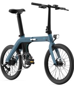 FIIDO D11 Folding Electric Moped Bicycle 20 Inches Tire 25km/h Max Speed Three Modes 11.6AH Lithium Battery 100km Range Adjustable Seat Dual Disc Brakes With LCD Display For Adults Teenagers + Mudguards - Blue -rockbros-shop fiido d11 folding electric moped bicycle 20 250w motor blue 1598354391128 1