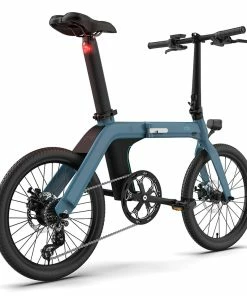 FIIDO D11 Folding Electric Moped Bicycle 20 Inches Tire 25km/h Max Speed Three Modes 11.6AH Lithium Battery 100km Range Adjustable Seat Dual Disc Brakes With LCD Display For Adults Teenagers + Mudguards - Blue -rockbros-shop fiido d11 folding electric moped bicycle 20 250w motor blue 1598354392050 1