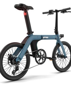 FIIDO D11 Folding Electric Moped Bicycle 20 Inches Tires 250W Motor 25km/h Max Speed Three Modes 36V 11.6AH Lithium Battery 100km Range Adjustable Seat Dual Disc Brakes With LCD Display For Adults Teenagers + Mudguards - Blue -rockbros-shop fiido d11 folding electric moped bicycle 20 250w motor blue 1598354392050