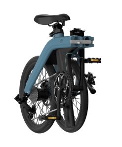FIIDO D11 Folding Electric Moped Bicycle 20 Inches Tires 250W Motor 25km/h Max Speed Three Modes 36V 11.6AH Lithium Battery 100km Range Adjustable Seat Dual Disc Brakes With LCD Display For Adults Teenagers + Mudguards - Blue -rockbros-shop fiido d11 folding electric moped bicycle 20 250w motor blue 1598354392831