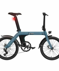 FIIDO D11 Folding Electric Moped Bicycle 20 Inches Tire 25km/h Max Speed Three Modes 11.6AH Lithium Battery 100km Range Adjustable Seat Dual Disc Brakes With LCD Display For Adults Teenagers + Mudguards - Blue -rockbros-shop fiido d11 folding electric moped bicycle 20 250w motor blue 1610162519652 1
