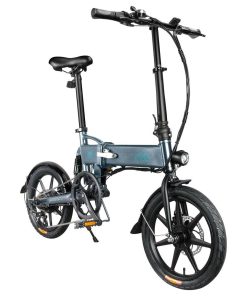 FIIDO D2S Folding Moped Electric Bike Gear Shifting Version City Bike Commuter Bike 16-inch Tires 250W Motor Max 25km/h SHIMANO 6 Speeds Shift 7.8Ah Battery - Dark Gray -rockbros-shop fiido d2s folding moped electric bike gear shifting version dark gray 1578551526688