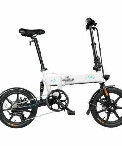 FIIDO D2S Folding Moped Electric Bike Gear Shifting Version City Bike Commuter Bike 16-inch Tires 250W Motor Max 25km/h SHIMANO 6 Speeds Shift 7.8Ah Battery - White