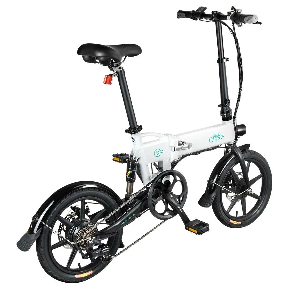 FIIDO D2S Folding Moped Electric Bike Gear Shifting Version City Bike Commuter Bike 16-inch Tires 250W Motor Max 25km/h SHIMANO 6 Speeds Shift 7.8Ah Battery - White 5 FIIDO D2S Folding Moped Electric Bike Gear Shifting Version City Bike Commuter Bike 16-inch Tires 250W Motor Max 25km/h SHIMANO 6 Speeds Shift 7.8Ah Battery - White - Image 3
