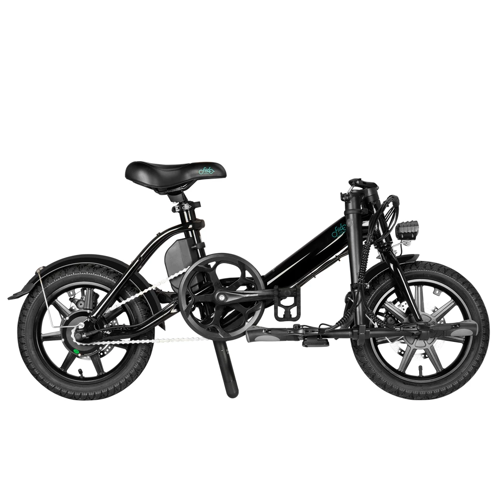 FIIDO D3 Pro Folding Electric Moped Bike 14 Inch City Bicycle Commuter Bike Max 25km/h Three Riding Modes 7.5Ah Lithium Battery Aluminium Alloy Body - Black 5 FIIDO D3 Pro Folding Electric Moped Bike 14 Inch City Bicycle Commuter Bike Max 25km/h Three Riding Modes 7.5Ah Lithium Battery Aluminium Alloy Body - Black - Image 3